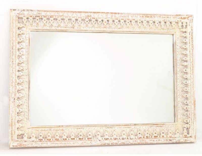 Product photograph of Ancient Mariner Carved Distressed Mango Wood Wall Mirror from Choice Furniture Superstore.